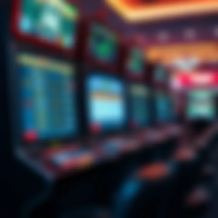 A conceptual image of digital interfaces used for online lottery gaming