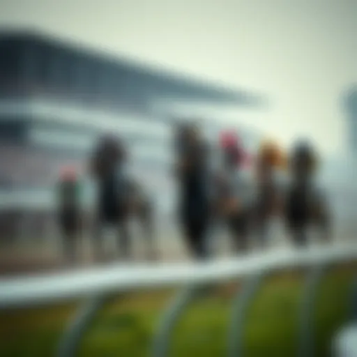 Historical depiction of horse racing events