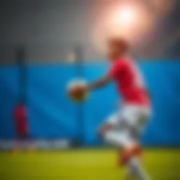 Profile view of Joe Aribo showcasing his football skills