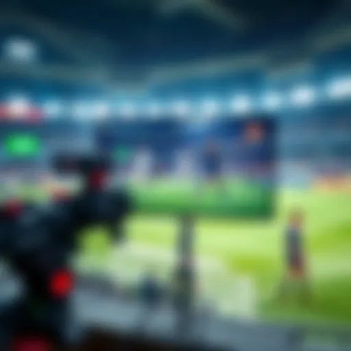 Live sports broadcasting interface