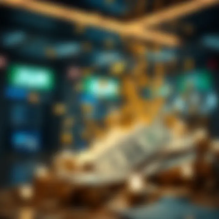 A visual representation of lottery winnings reflecting wealth and opportunity