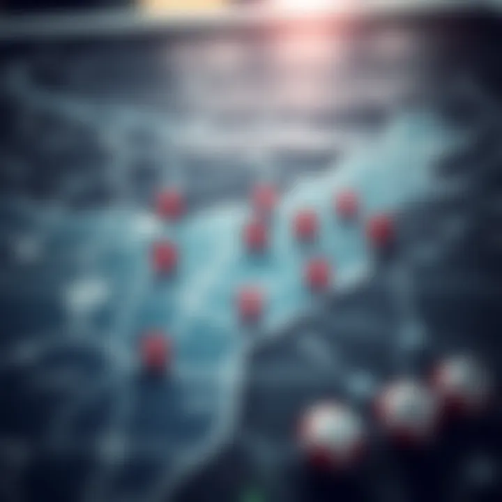 Map of lottery winning locations