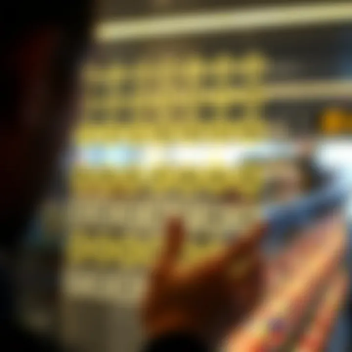 Visual representation of winning number patterns