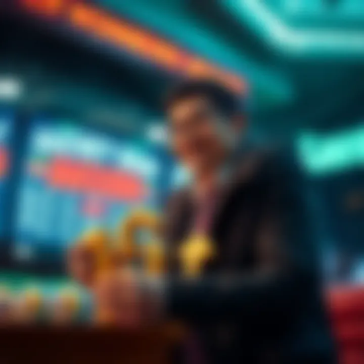 A conceptual image of success in lottery winnings