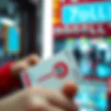 Conceptual illustration of Powerball ticket purchase