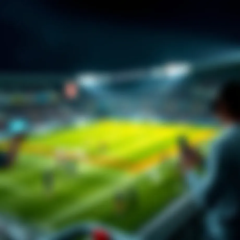 Live sports broadcasting concept