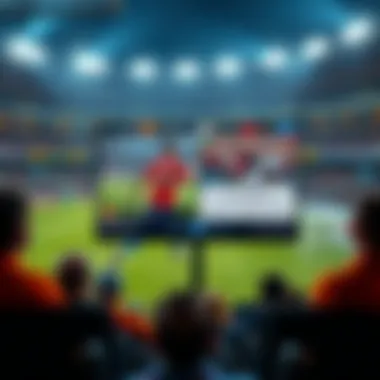 Live sports streaming interface showcasing a vibrant match