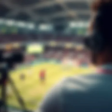 Technological advancements in sports streaming depicted through graphics